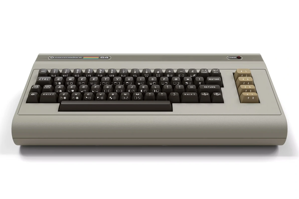 Picture of a beige box Commodore 64.