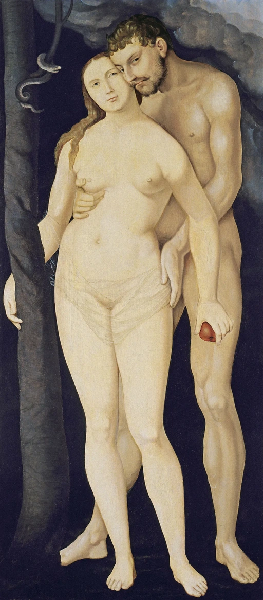 Painting by Hans Baldung Grien: Adam and Eve, 1531
