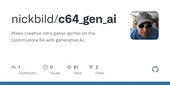 GitHub - nickbild/c64_gen_ai: Make creative retro game sprites on the Commodore 64 with generative AI.