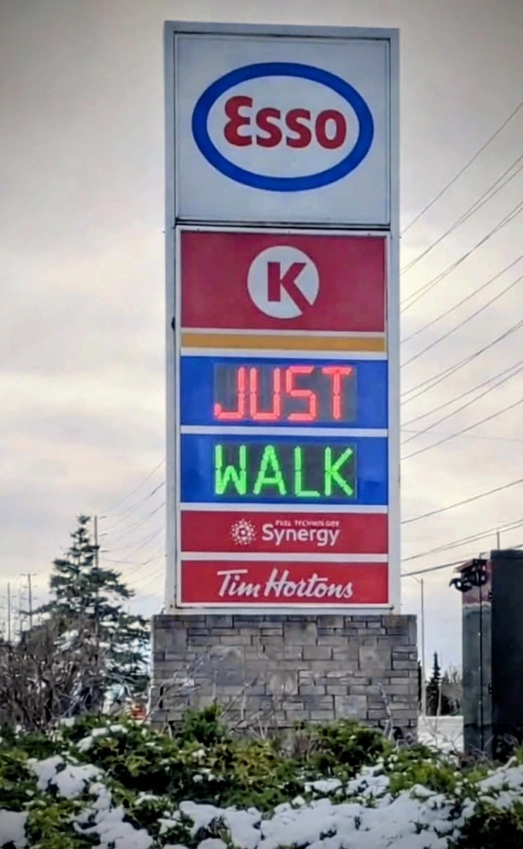 Just walk per liter