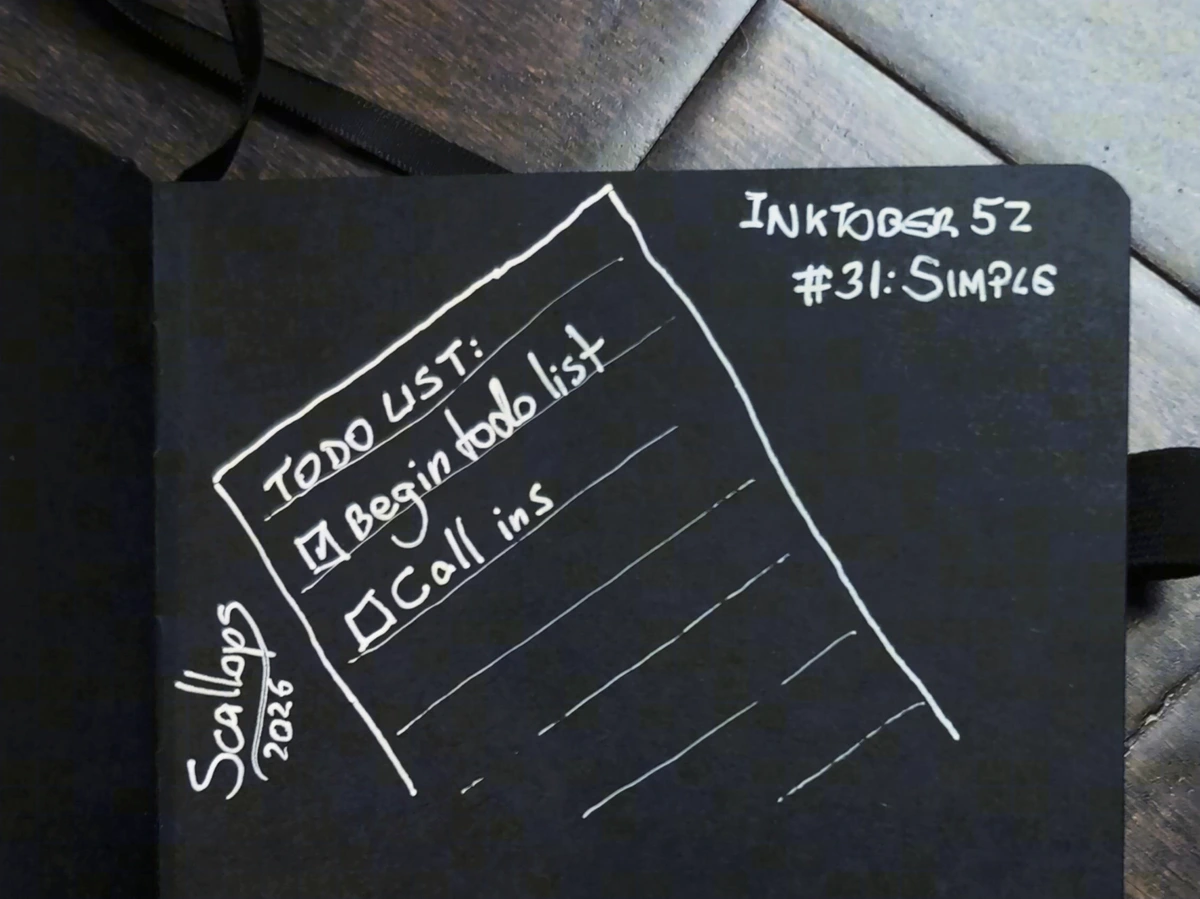 A line drawing of an incompletely written To-do list.