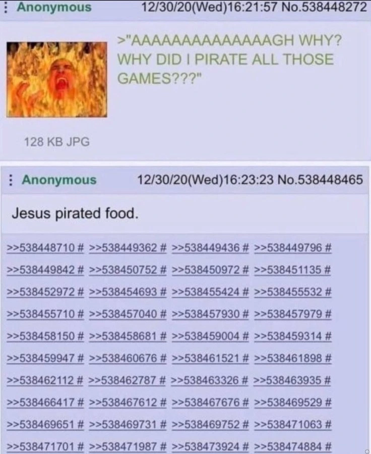 Anon is punished for his sins