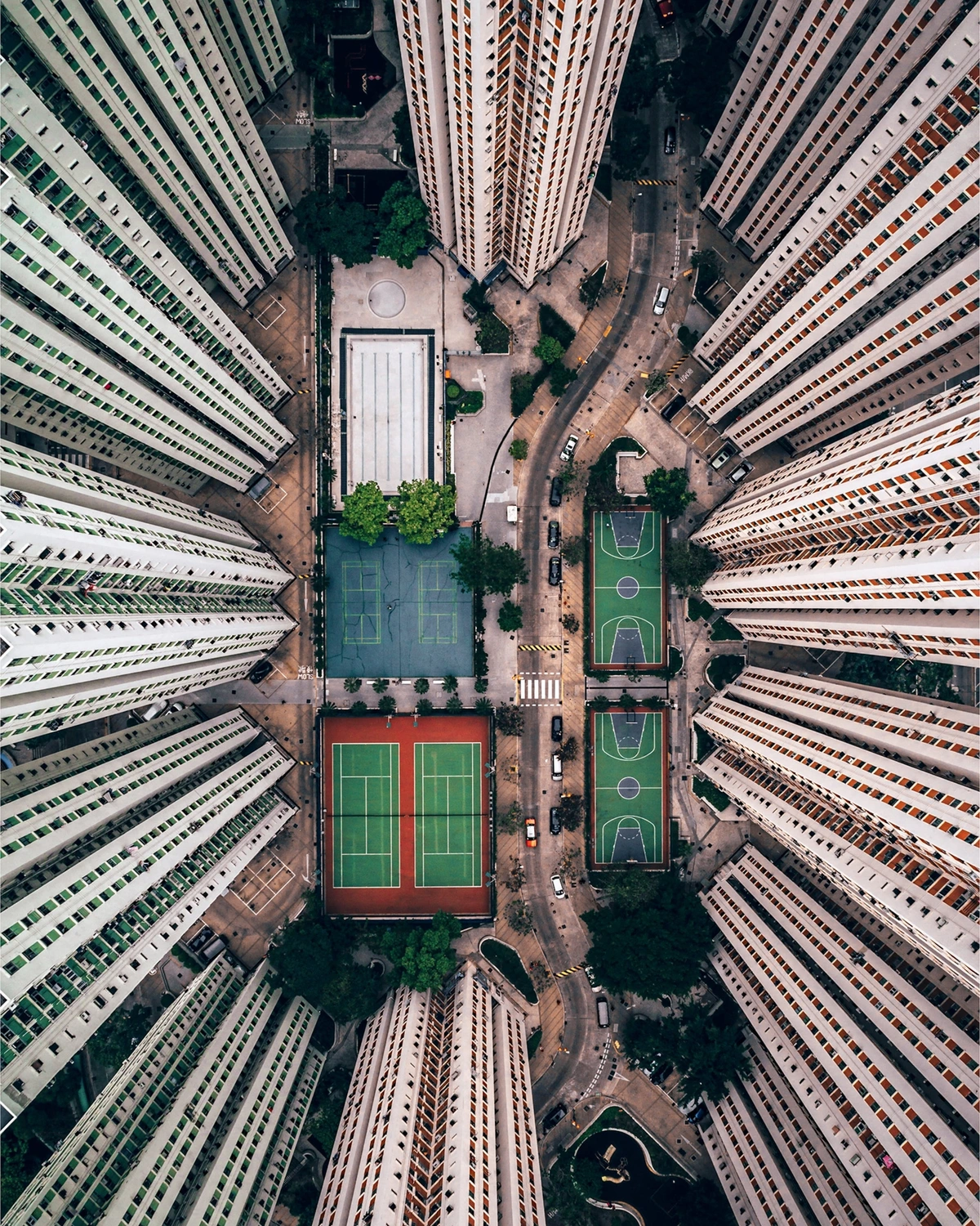 Hong Kong housing complex.
