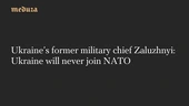 Ukraine’s former military chief Zaluzhnyi: Ukraine will never join NATO — Meduza