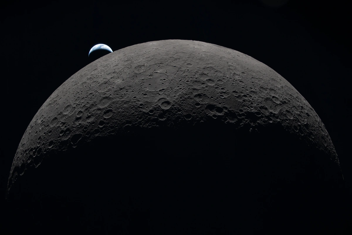 Earthset From the Lunar Far Side