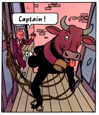 Tintin Tuesday: a panel from "The Seven Crystall Balls"