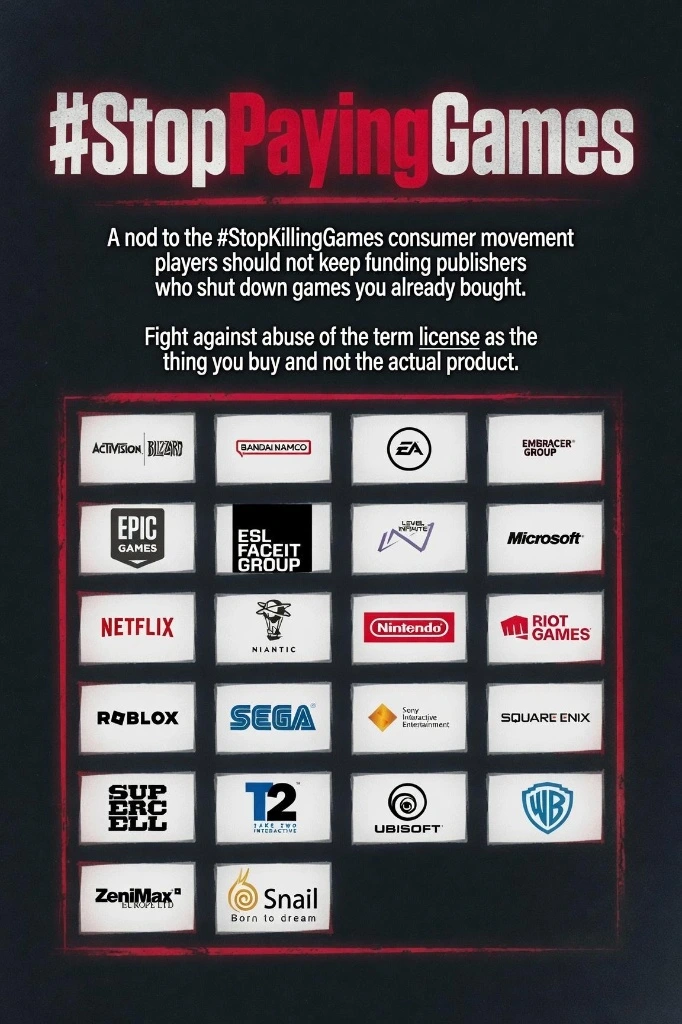 #StopPayingGames