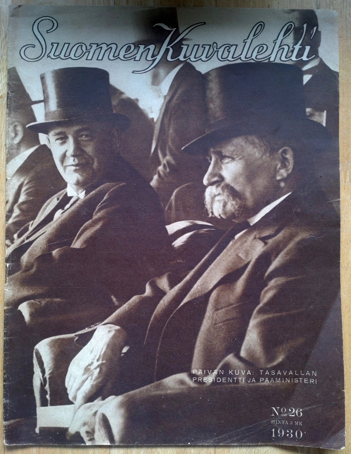 Suomen Kuvalehti Päivän kuva: tasavallan presidentti ja pääministeri No 26, 1930 